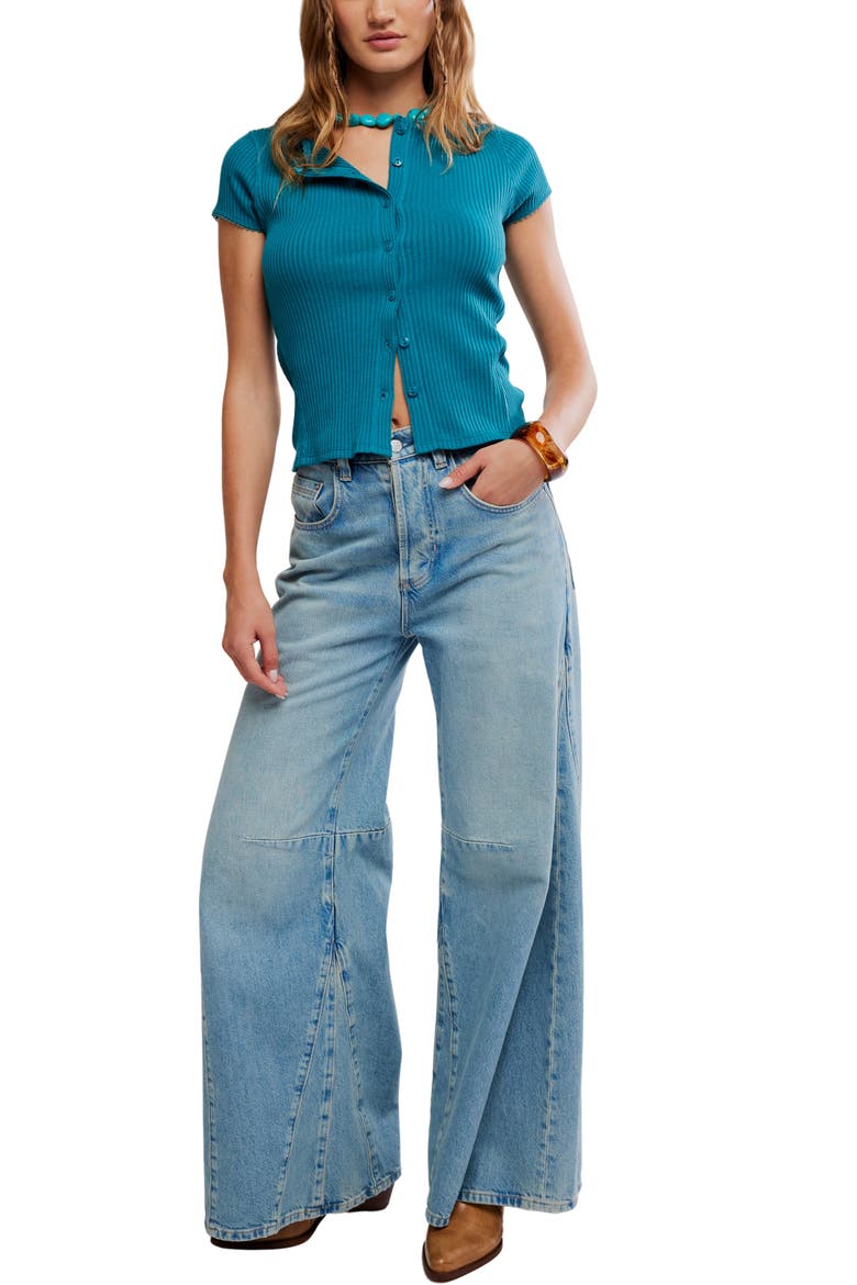 Most Wanted Short Sleeve Cotton Blend Cardigan, Alternate, color, BAYSIDE