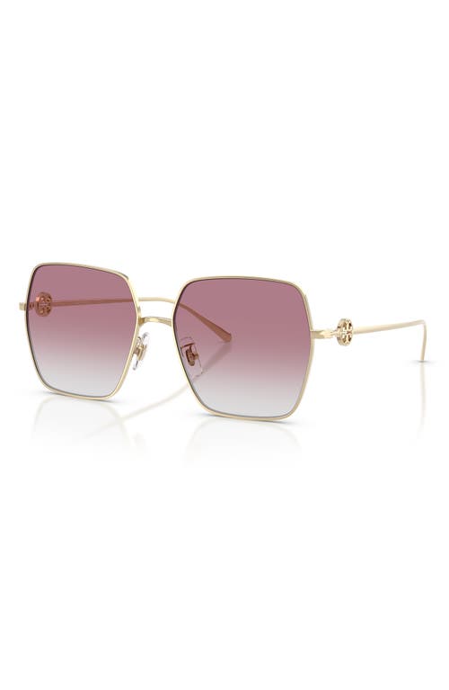 Tory Burch 58mm Gradient Square Sunglasses In Gold