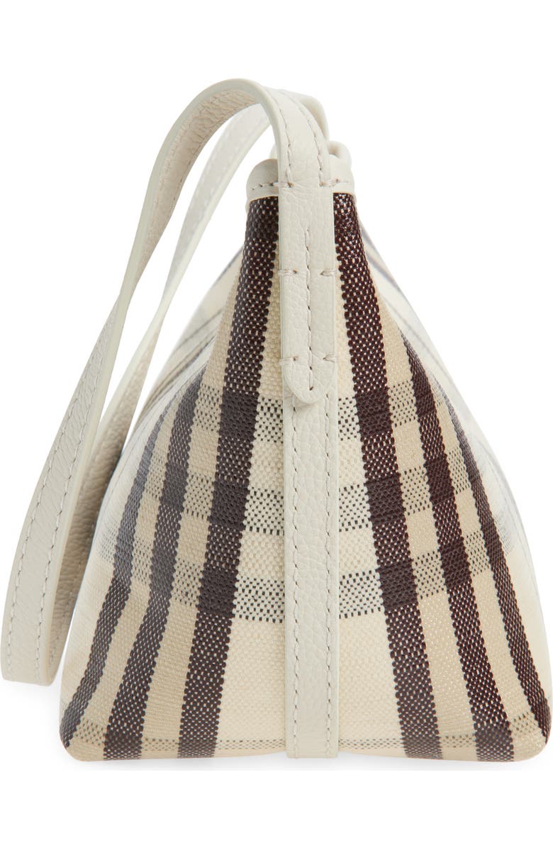 Burberry Highlands Check Coated Canvas Baguette Bag, Alternate, color, Light Beige