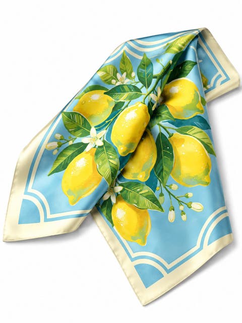 Printed Square Silk Scarf
