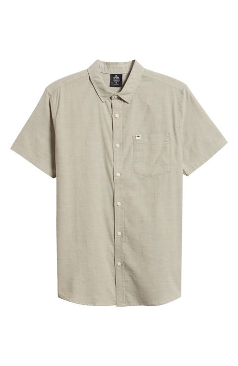 Classic Surf Ourtime Short Sleeve Cotton Button-Up Shirt