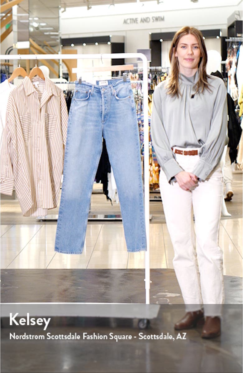 '90s Pinch Waist High Waist Straight Leg Jeans, sales video thumbnail