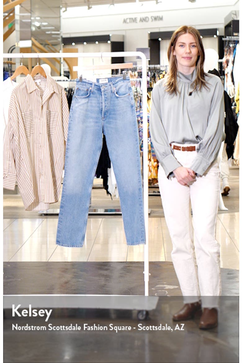 '90s Pinch Waist High Waist Straight Leg Jeans video