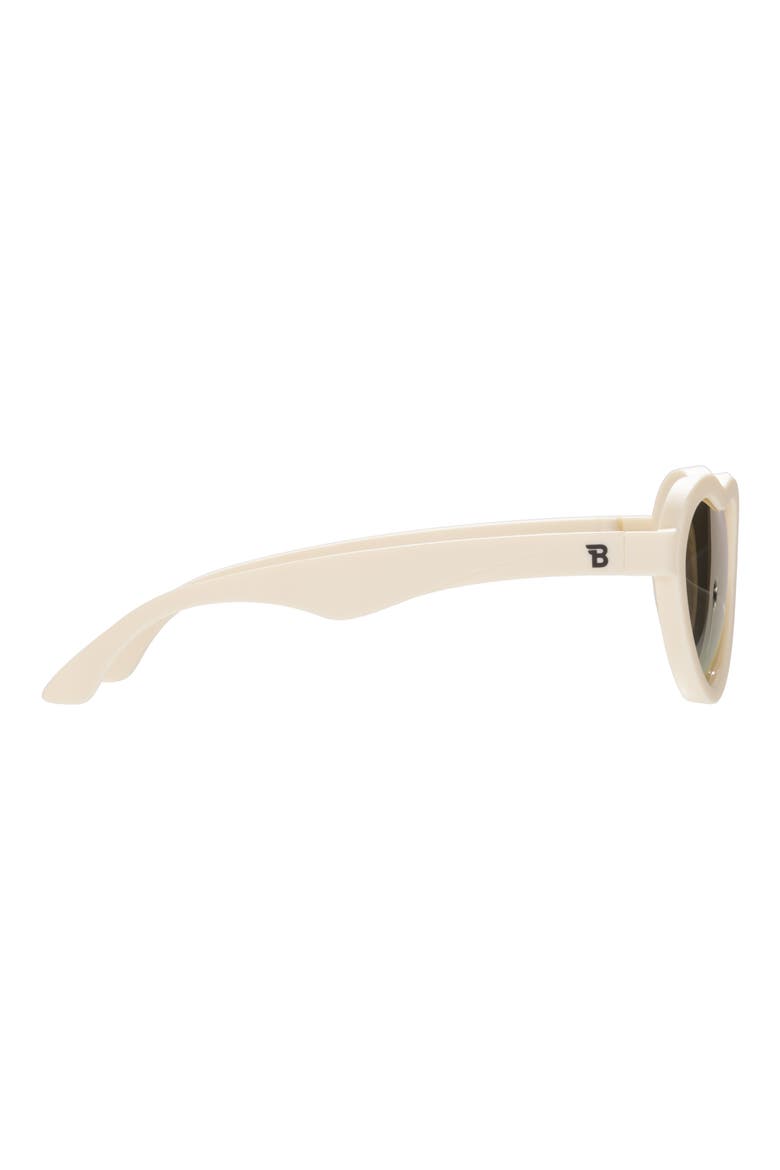 Kids' Polarized Heart Shaped Sunglasses, Alternate, color, SWEET CREAM