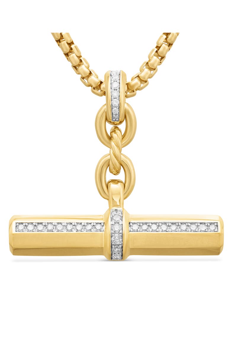 David Yurman Link Lexington Diamond Pendant, Alternate, color, Diamond/ Yellow Gold