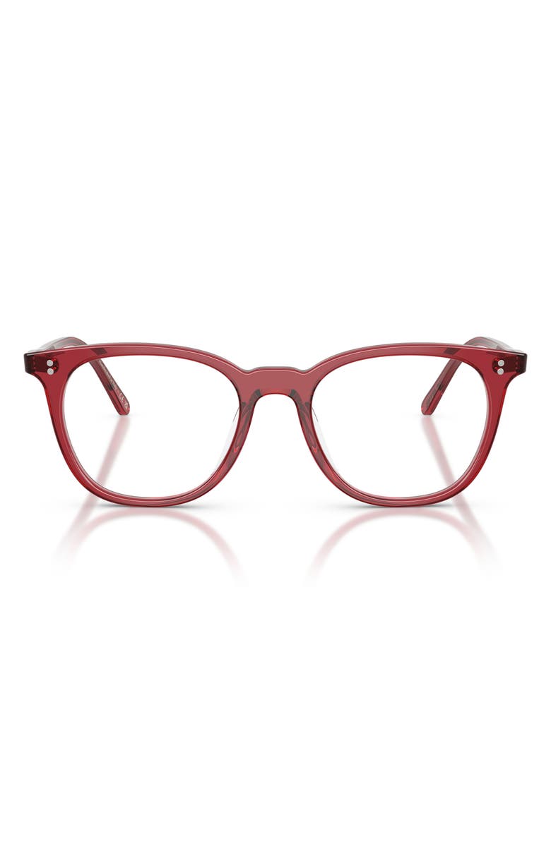 Oliver Peoples 49mm Pillow Optical Glasses, Main, color, Translucent Rust/ Demo Lens