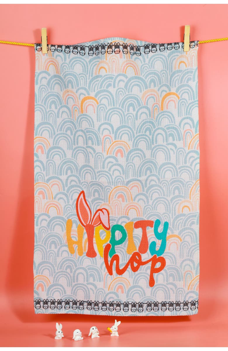 Tiramisu Hip Hop Easter Set of 3 Cotton Kitchen Towels, Alternate, color, Green