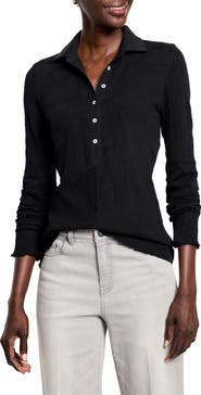 NIC+ZOE Collared Lace Jacquard Knit Top