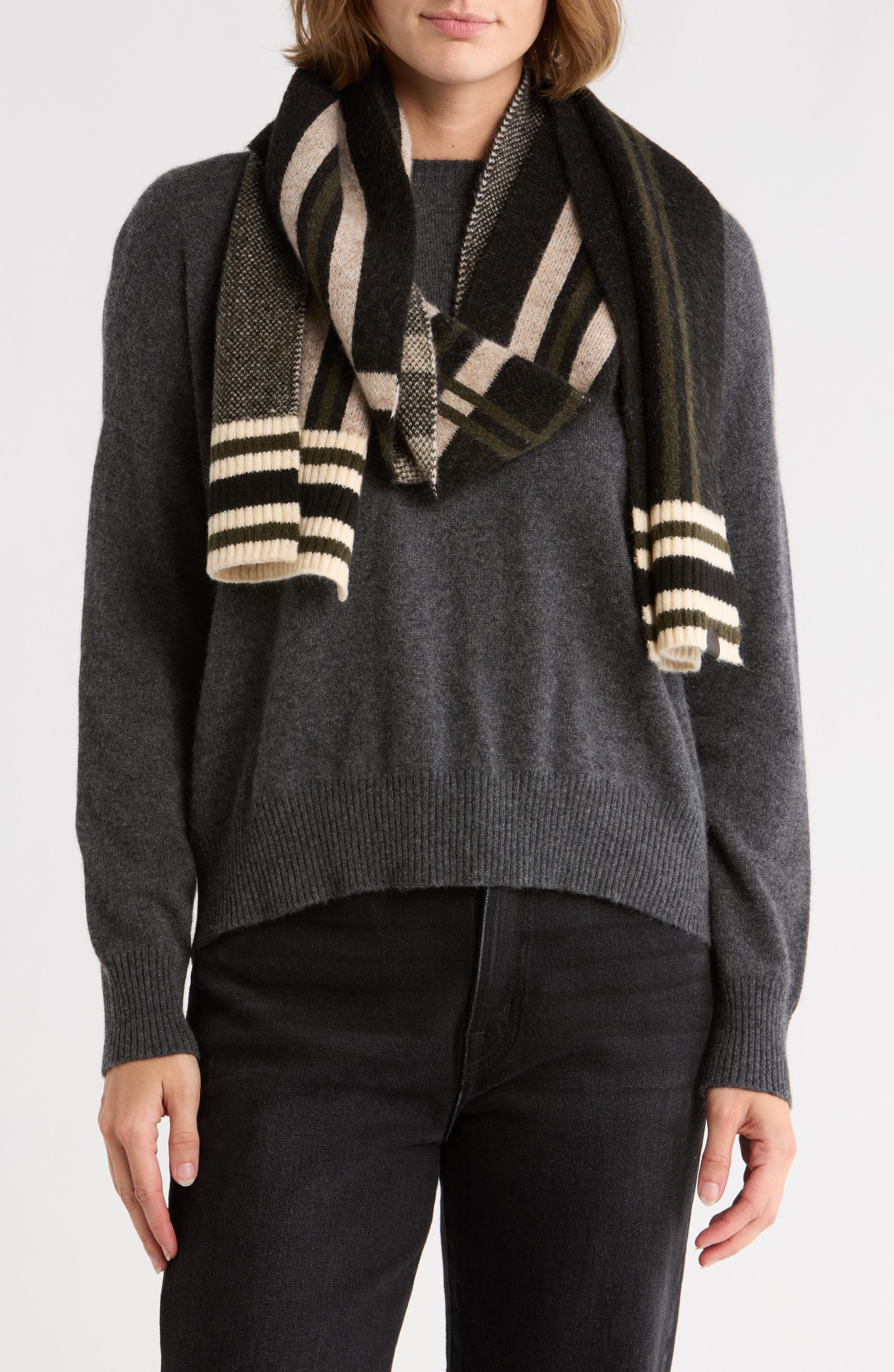 Cole Haan Plaid Cuff Scarf