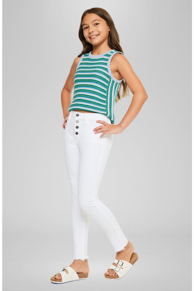 Jorja High Rise Ankle Skinny Jeans, Alternate, color, White