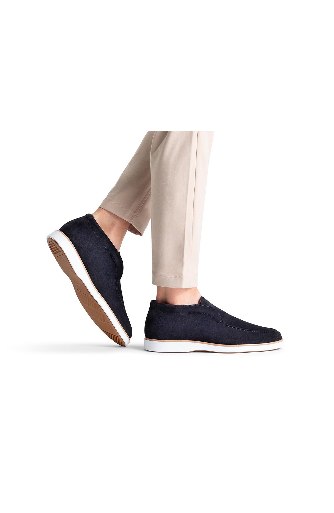 Magnanni Loda Desert Boot, Alternate, color, Navy/ White