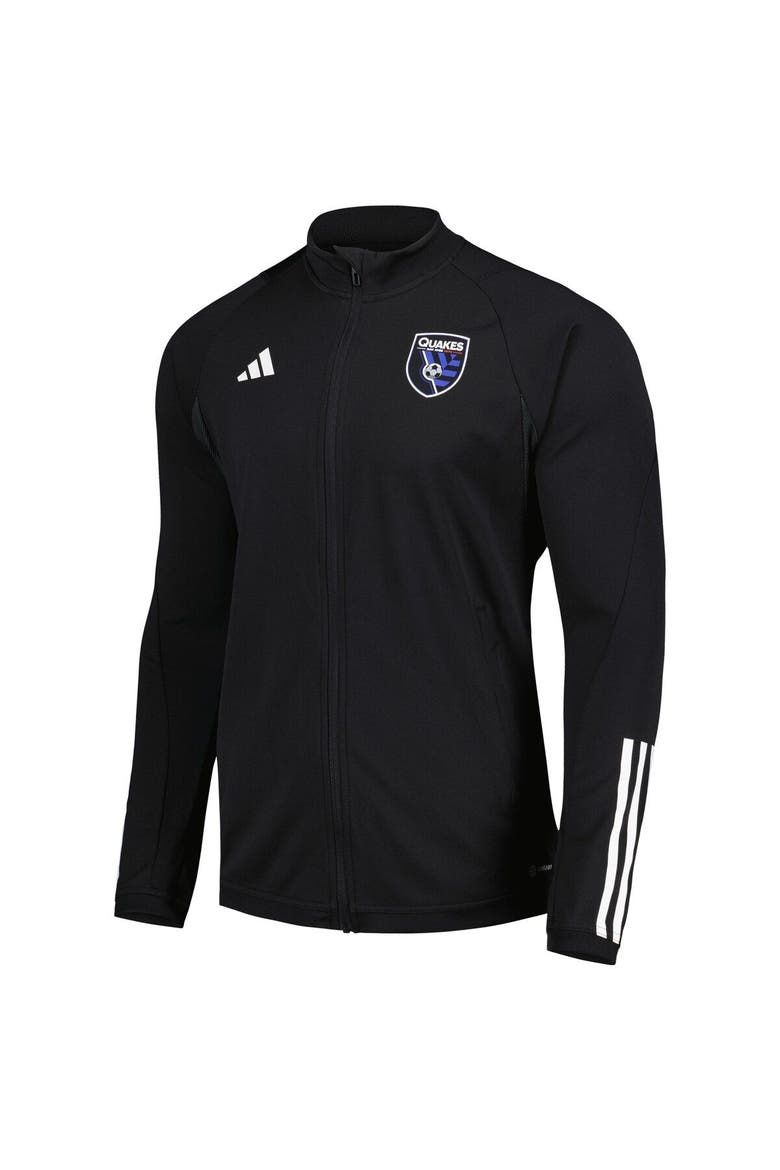 Men's adidas Black San Jose Earthquakes 2023 On-Field AEROREADY Full-Zip Training Top, Alternate, color, Black