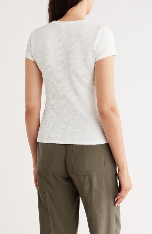 Cyrus Crewneck Cap Sleeve Top In White