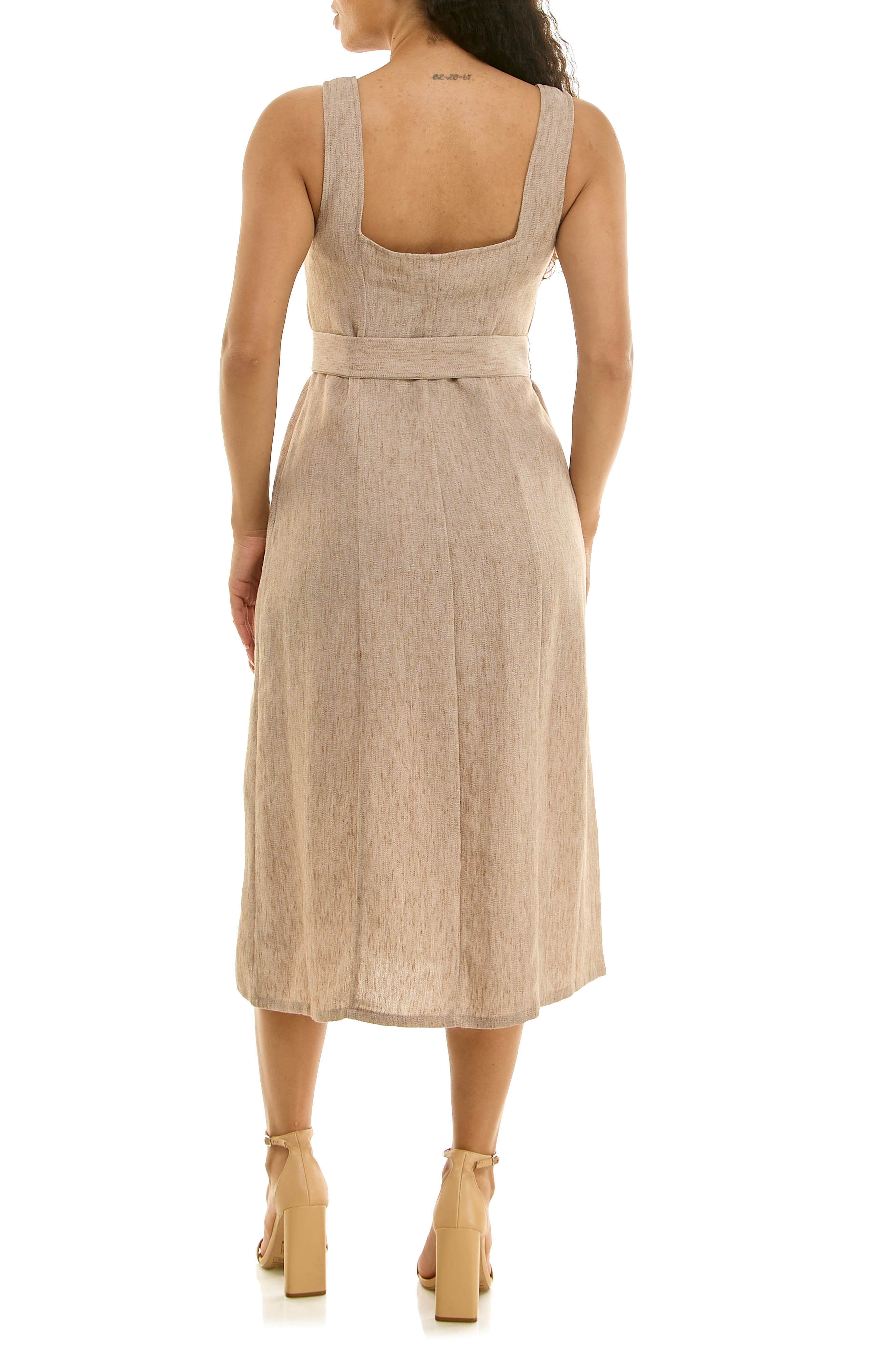 Square Neck Button Front Dress - image 2