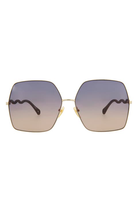 64mm Oversize Sunglasses