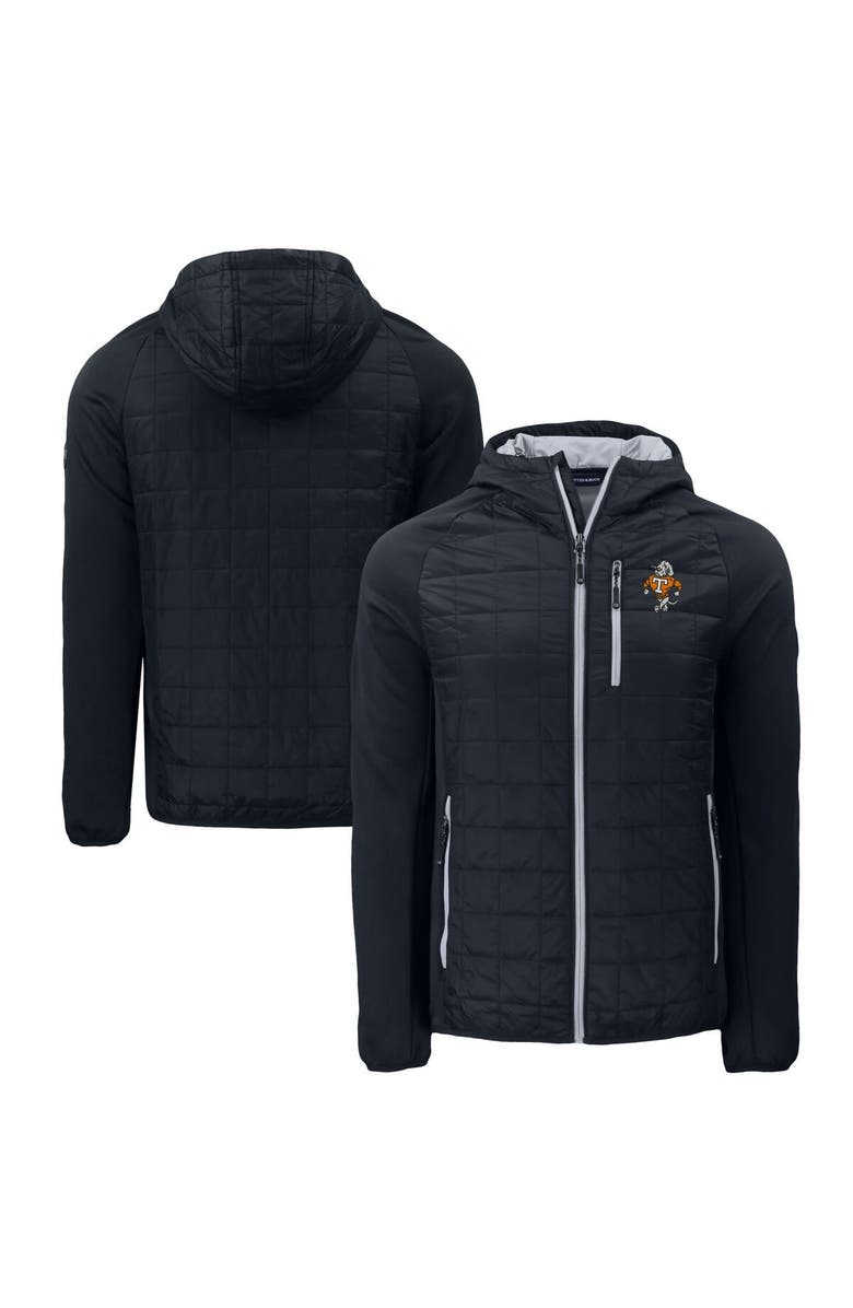 Cutter & Buck Men's Cutter & Buck  Black Tennessee Volunteers Vault Rainier Eco Hybrid PrimaLoft Full-Zip Jacket, Main, color, 
