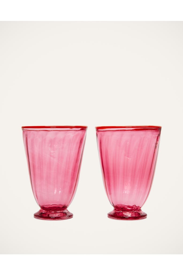 Rainbow Glasses Set Of 2, Main, color, Fucsia