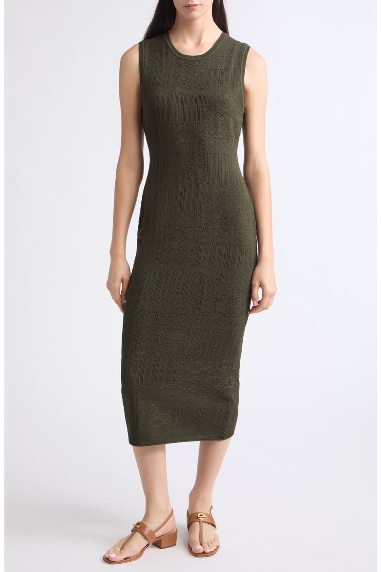 Tamiko Sleeveless Knit Midi Dress, Main, color, LODEN