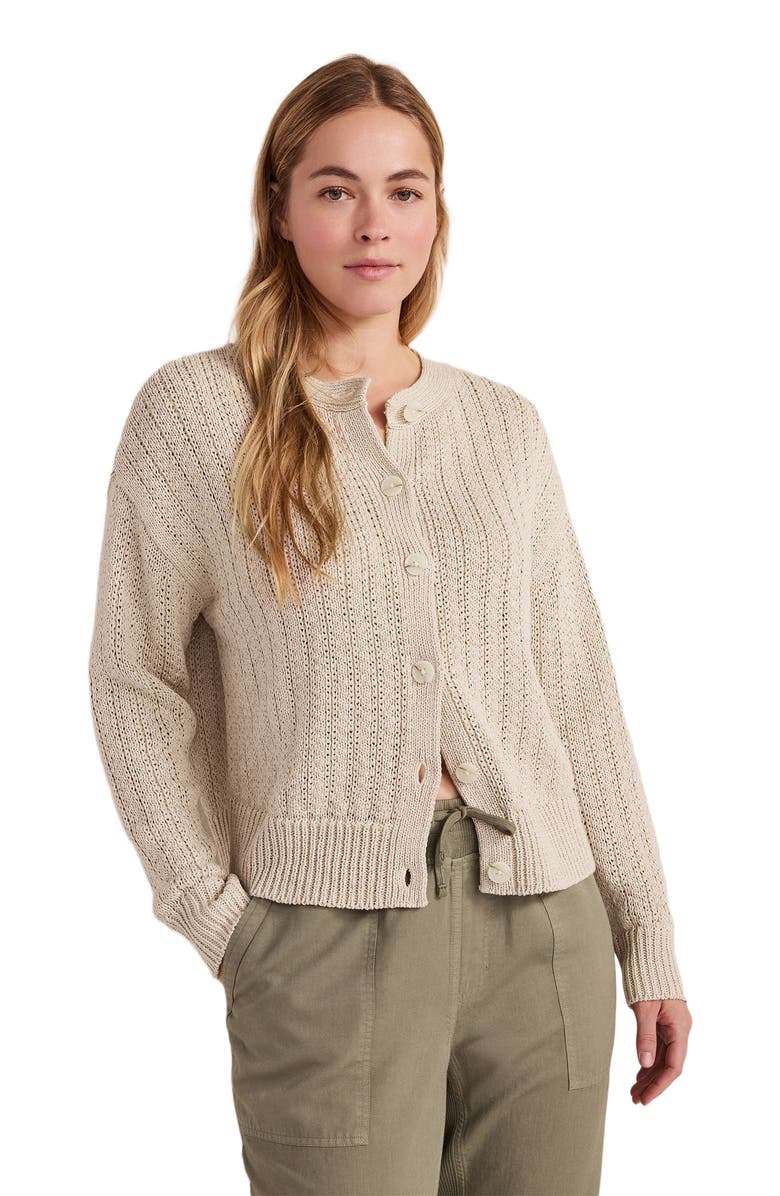Haven Well Within Linen Tape Yarn Cardigan, Main, color, Seeded Undyed