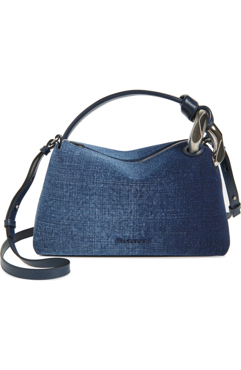 JW Anderson JWA Corner Denim Top Handle Bag, Main, color,