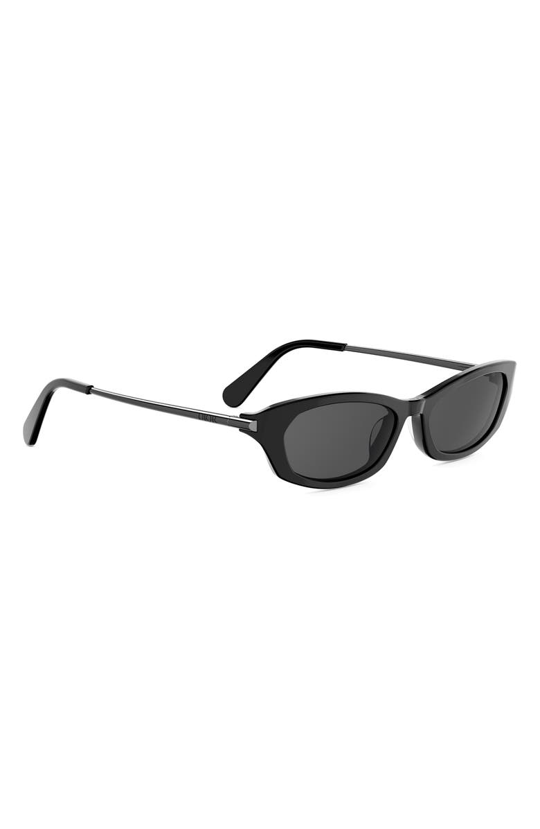 DIOR D-Moon B2I Butterfly Sunglasses, Alternate, color, Shiny Black / Smoke