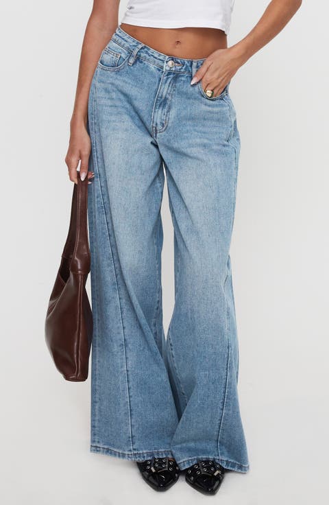 Ringer Low Rise Wide Leg Jeans