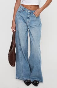 Princess Polly Ringer Low Rise Wide Leg Jeans
