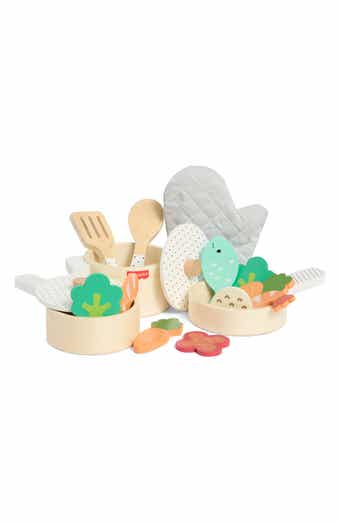Kids' Wooden Pots & Pans Set