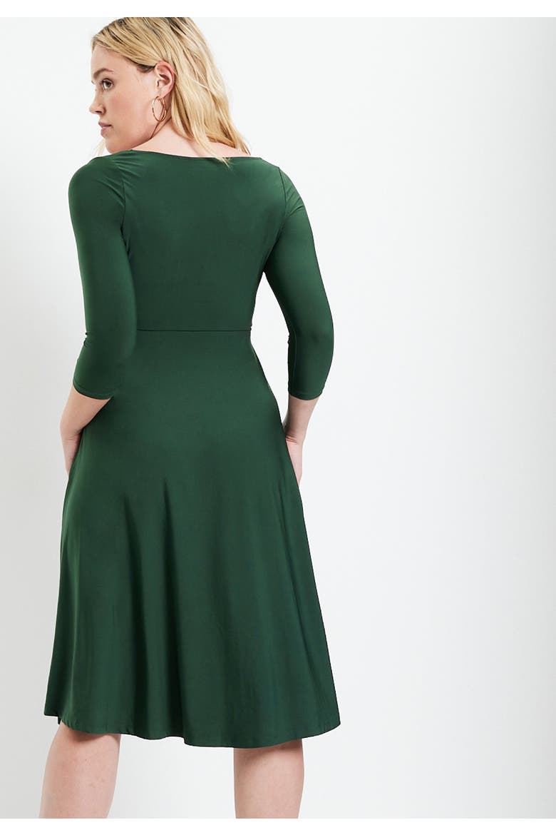 Sweetheart Swing Dress, Alternate, color, BLACK