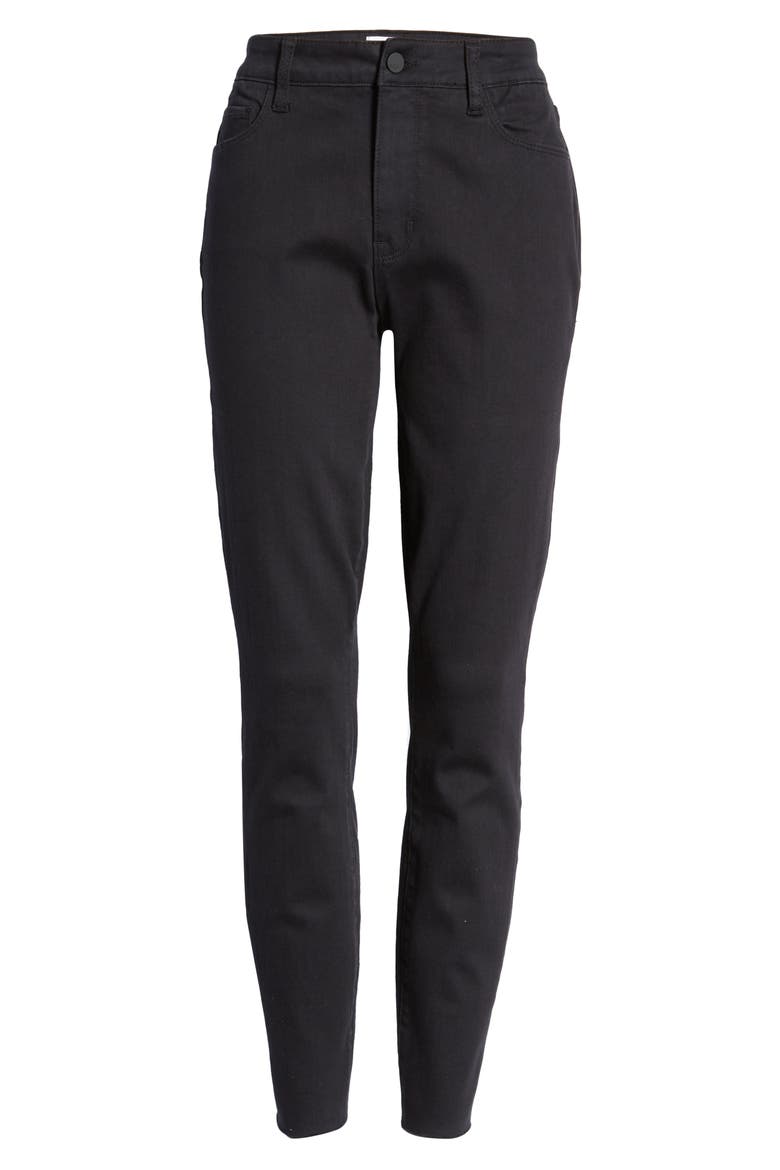 Denim High Waist Skinny Jeans, Alternate, color, BLACK