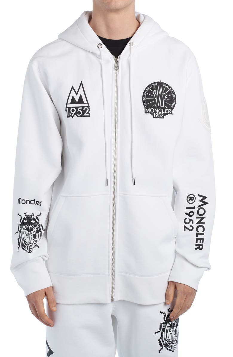 Moncler Genius 2 Moncler 1952 Logo Cotton Hoodie, Main, color,