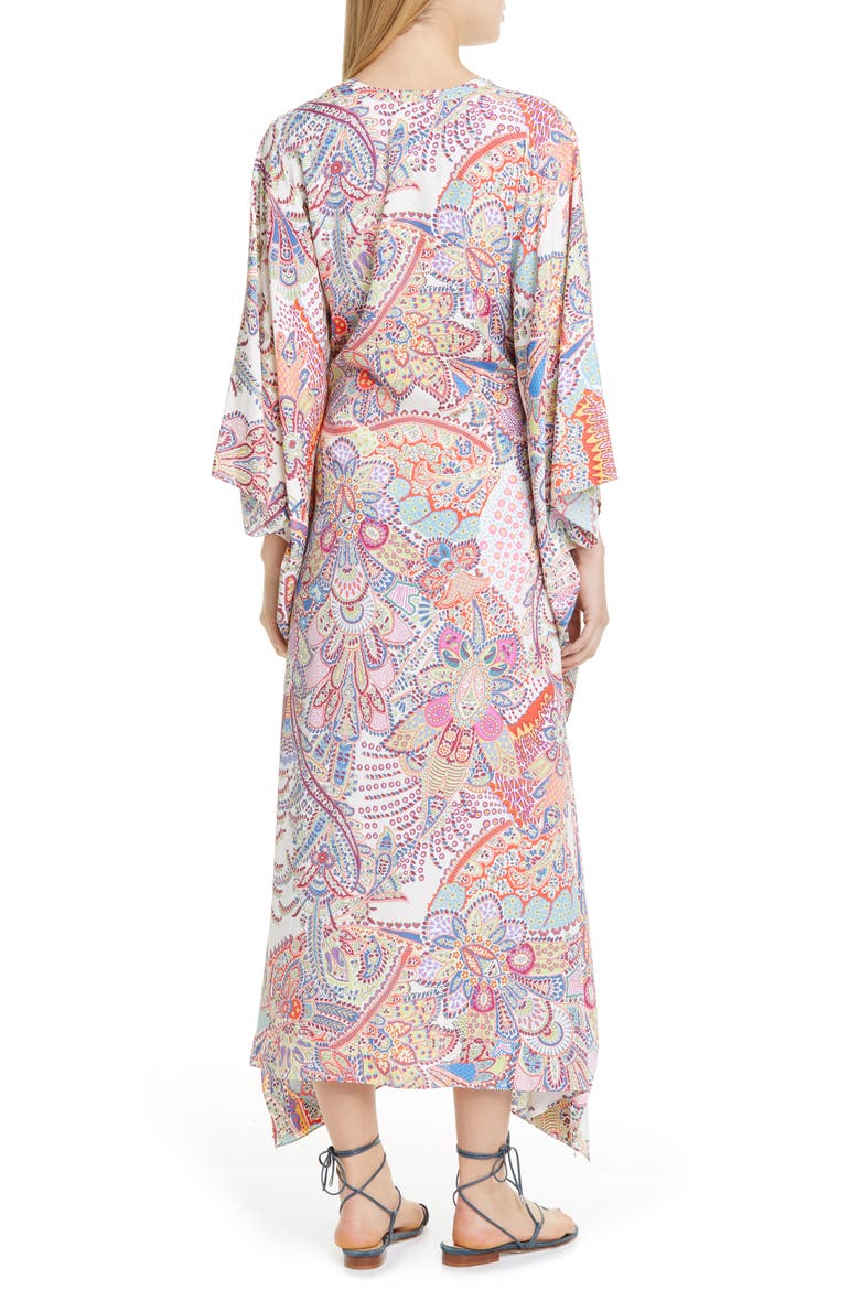 Paisley Cover-Up Caftan, Alternate, color, MULTI