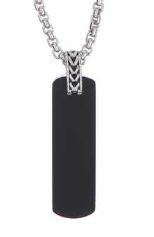 EFFY Sterling Silver Onyx Pendant Necklace