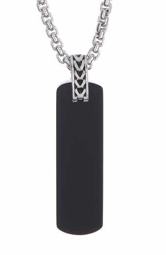 EFFY Sterling Silver Onyx Pendant Necklace