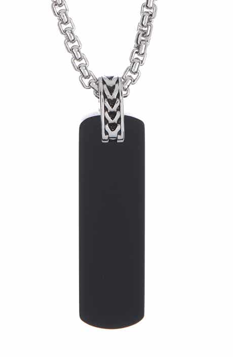 EFFY Sterling Silver Onyx Pendant Necklace