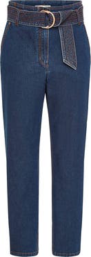 Maison Common High Waist Belted Jeans