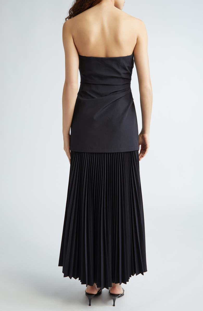 A.L.C. Austin Strapless A-Line Dress, Alternate, color, Black