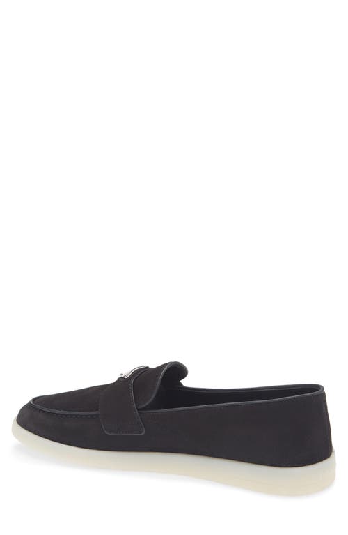 Prada Suede Slip-on Shoes In Nero