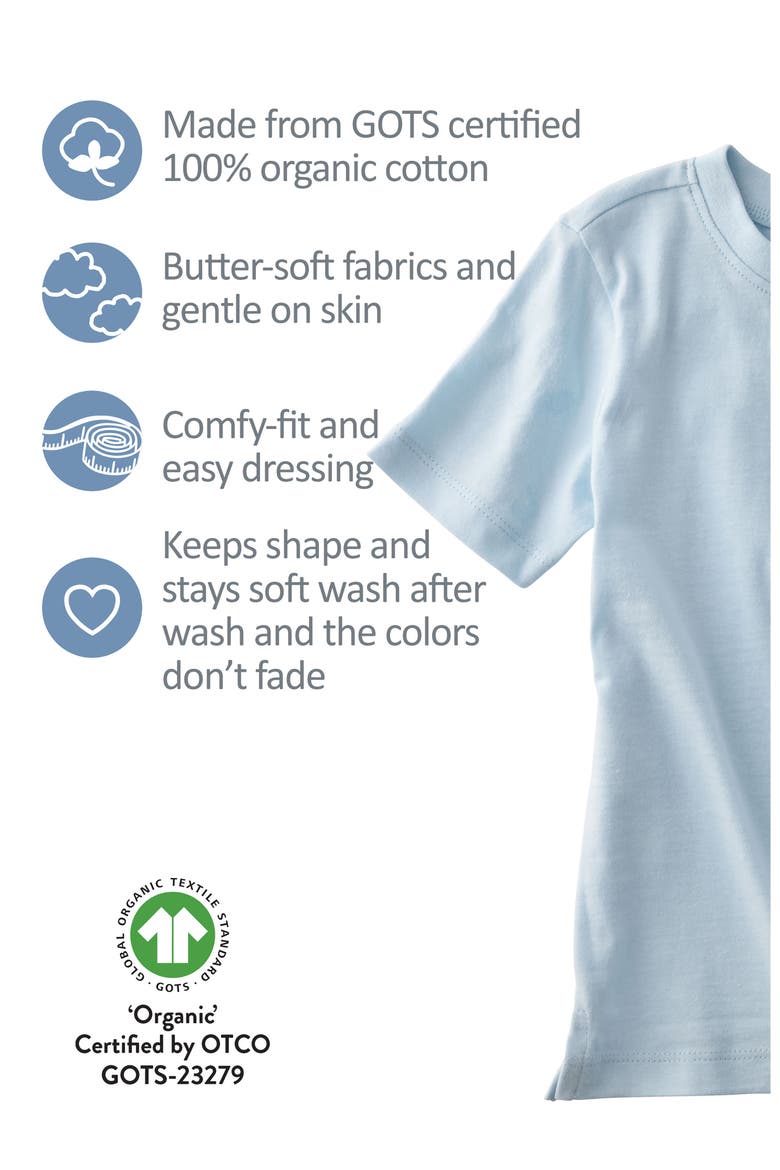 Kids' Taylor Short Sleeve Organic Cotton Assorted 5-Pack T-Shirts, Alternate, color, TERRA