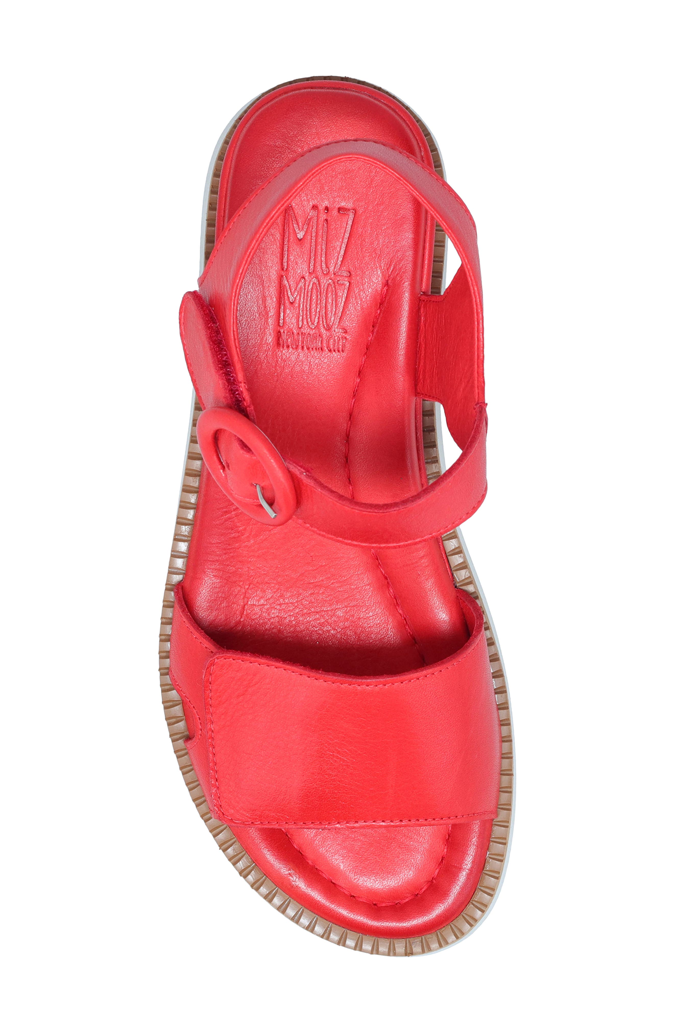 Eva Ankle Strap Platform Wedge Sandal, Alternate, color, SCARLET
