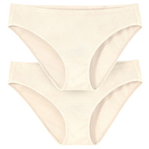 Women's 100% Organic Soft Cotton Bikini Underwear 2-Pack