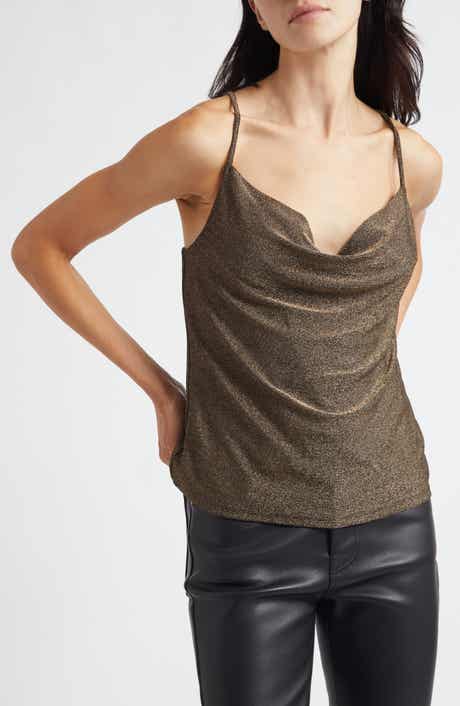 Carla Metallic Cowl Neck Camisole