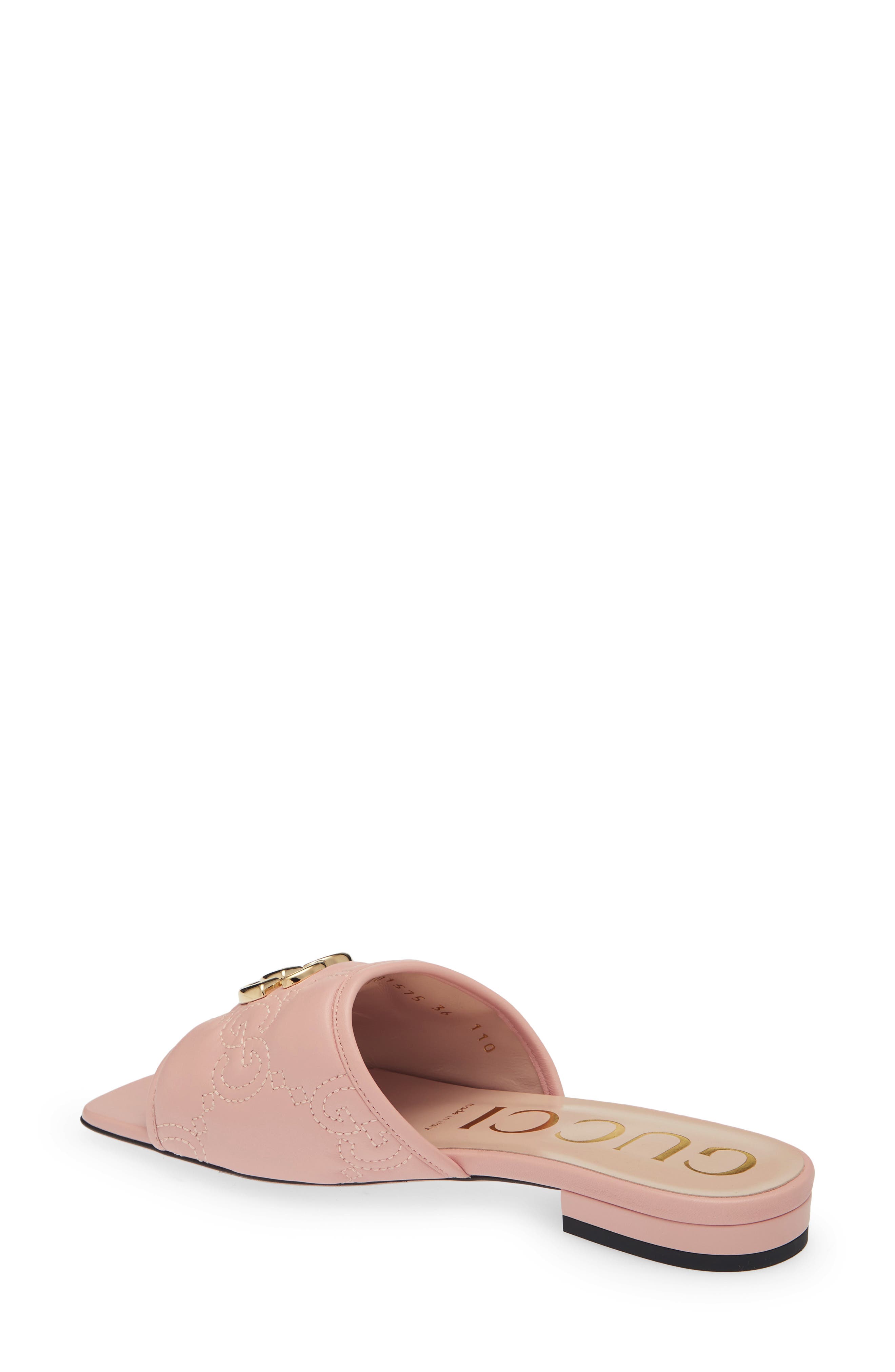 Gucci Jolie GG Matelassé Slide Sandal, Alternate, color, Perfect Pink