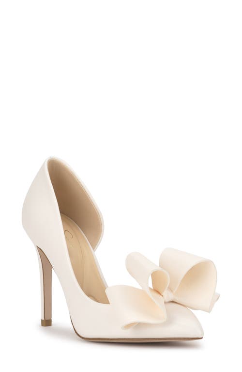 Jessica Simpson Penari Pointed Toe Half D'orsay Pump In White