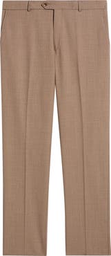 Berle Lightweight Flat Front Mesh Weave Wool Dress Pants