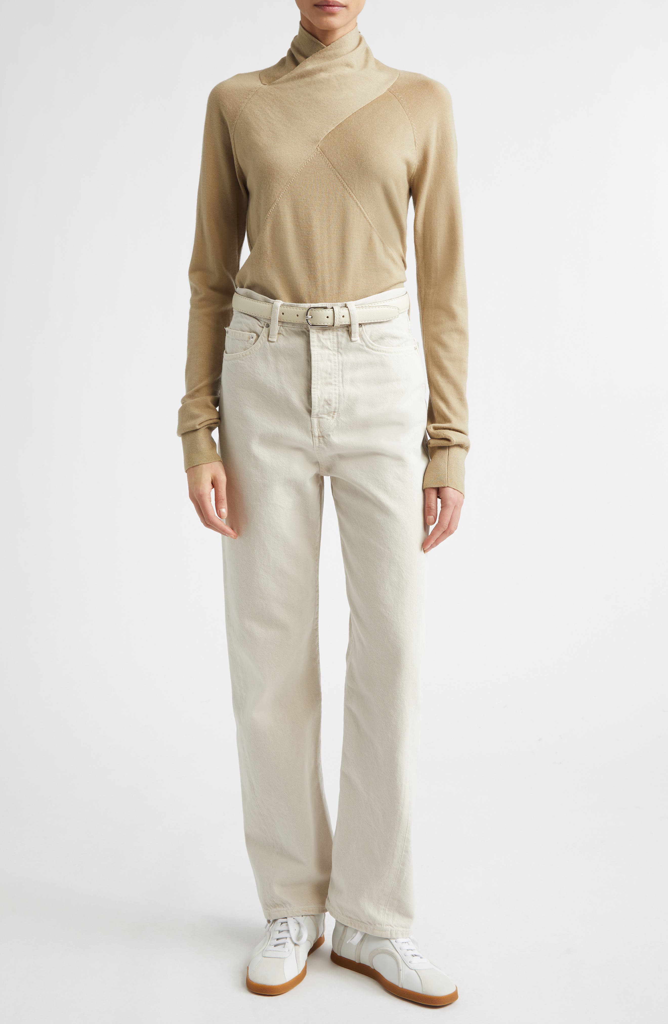 Merino Wool Crossover Sweater - image 4