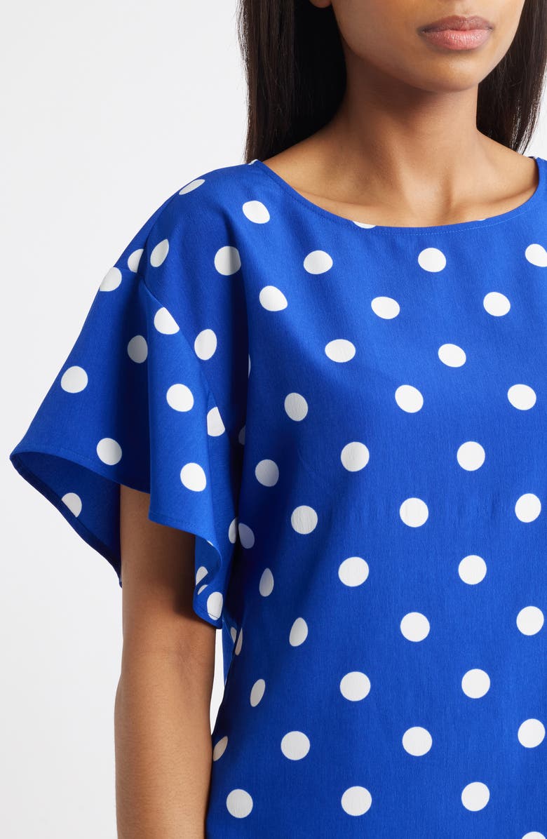 Anne Klein Print Flutter Sleeve Top, Alternate, color, 