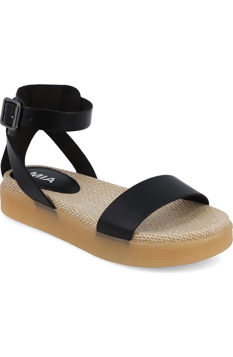 MIA Ellen Platform Sandal, Main, color, Black