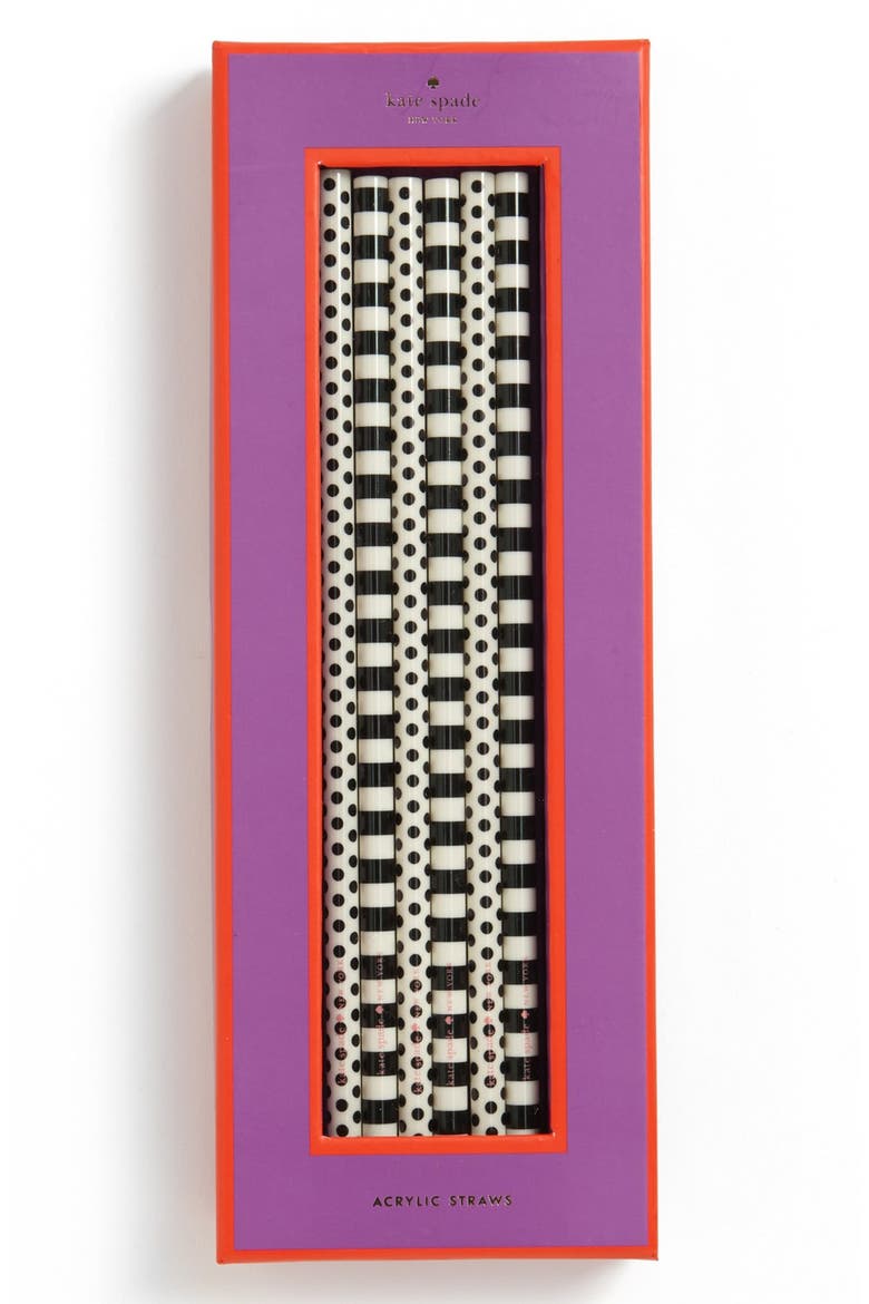 acrylic straws, Main, color, BLACK DOTS/ STRIPES