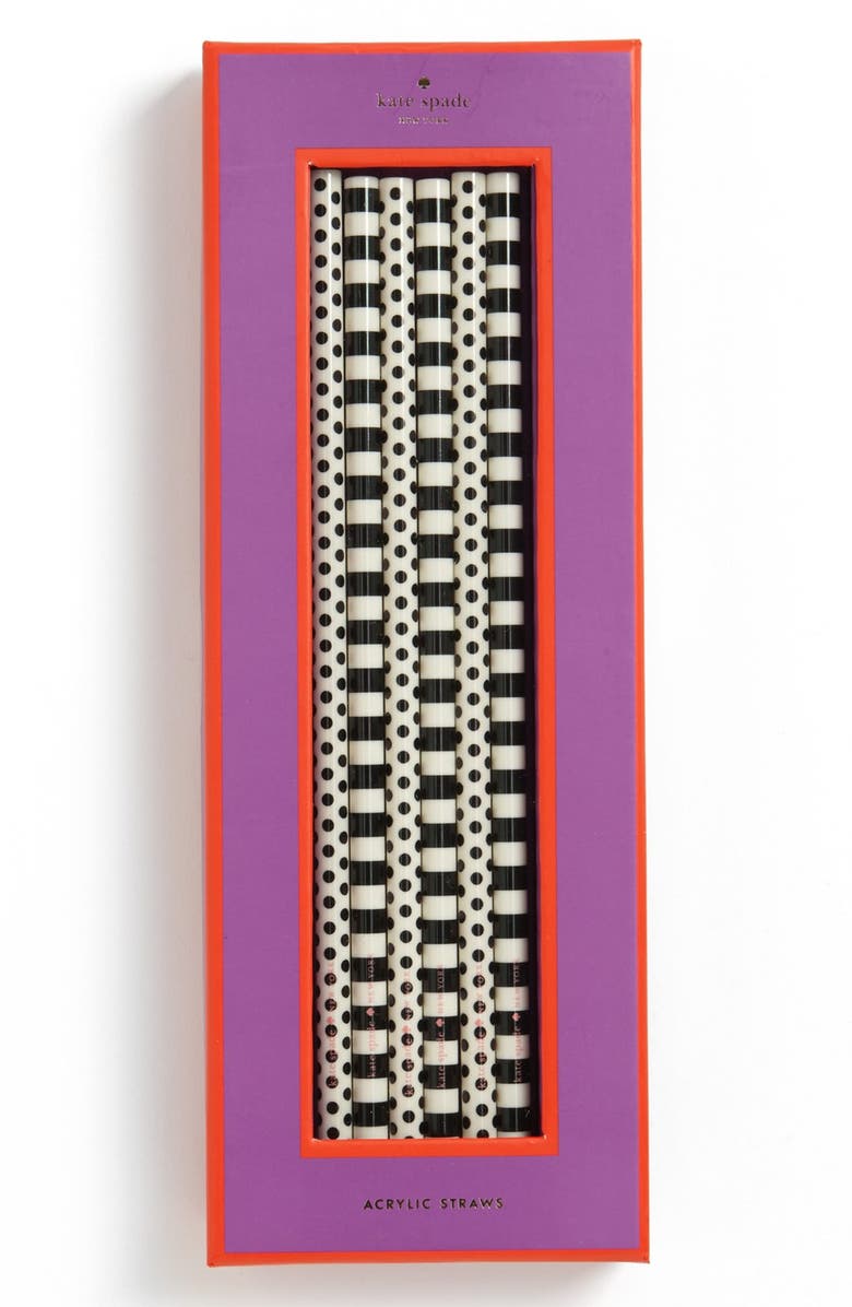 Kate Spade New York acrylic straws, Main, color,